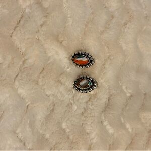 Sterling Silver Spiny Oyster Stud Earrings